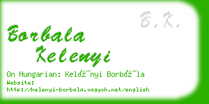 borbala kelenyi business card